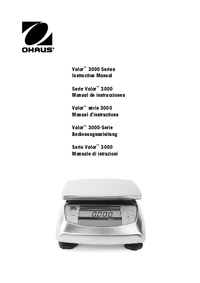 Thumbnail of document Manual - Valor 3000 Xtreme Series, OHAUS Wshdown Balance